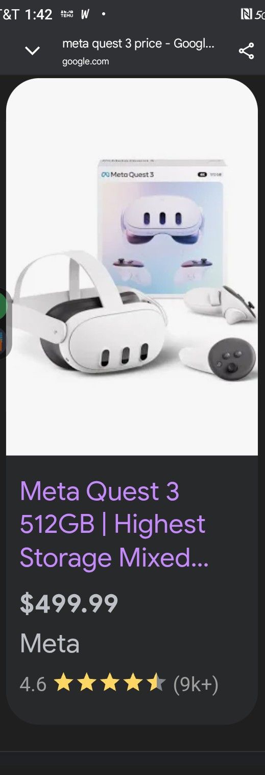 Meta Quest 3 Virtual Reality Headset 512 GB