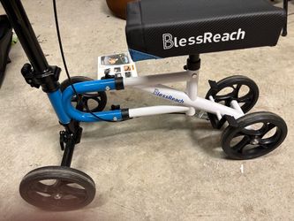 New blue leg scooter