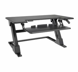 Realspace P20 Sit-Stand Desk Converter with Keyboard Tray