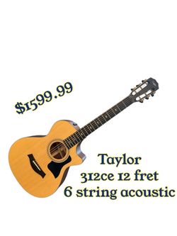 Taylor 312ce 12 fret 6 string guitar