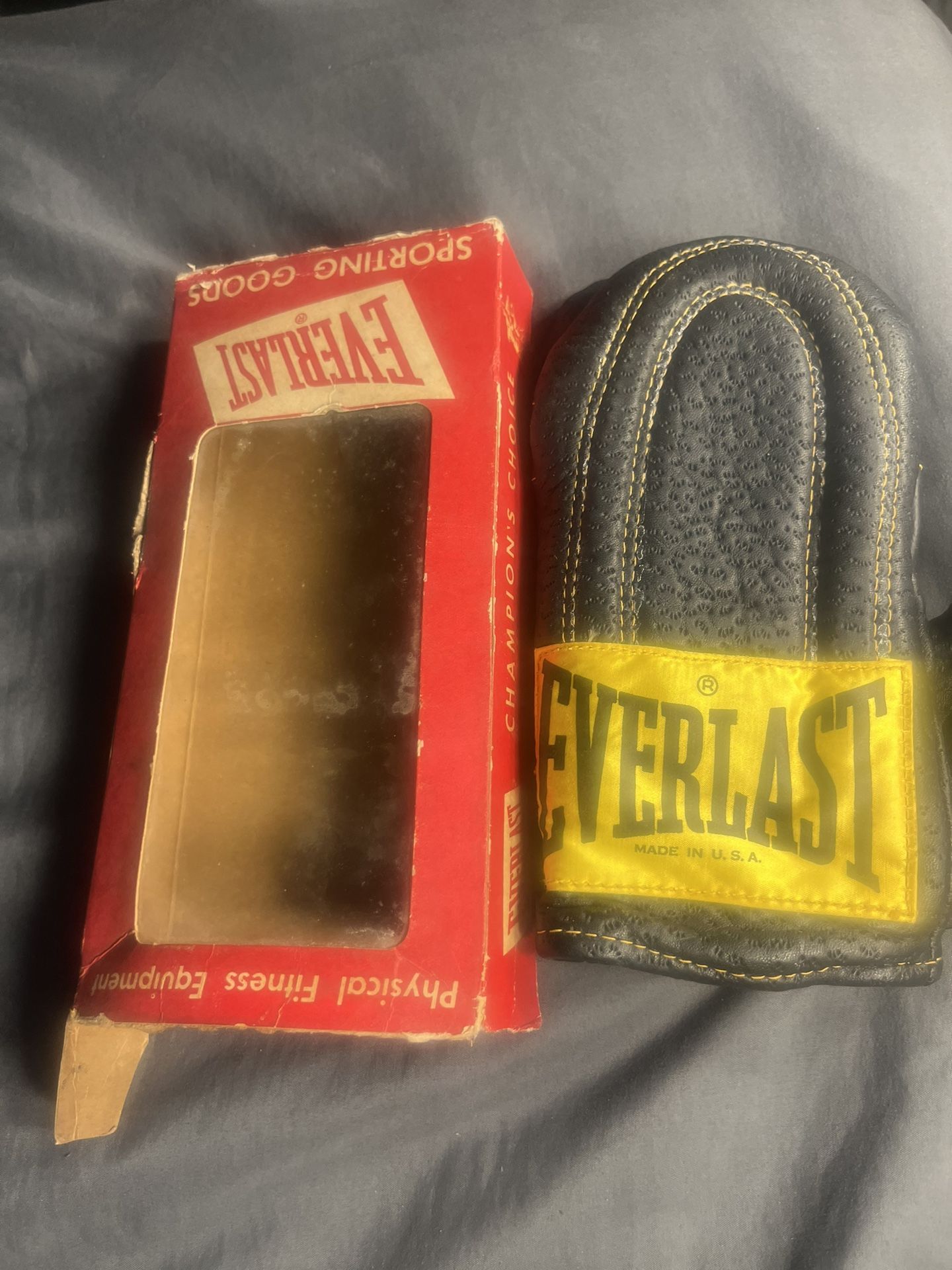 Vintage Everlast 4312 Leather Weighted Speed Bag Training Gloves / Top Grain