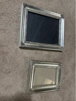 Set of 2 Silver Ornate Picture Frames