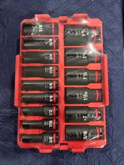 Milwaukee SHOCKWAVE Impact-Duty 1/2 in. Drive SAE Deep Well Impact Socket Set (15-Piece)