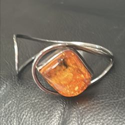  Baltic amber cuff bracelet