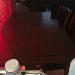 Dining Table With 4  Chairs And 1 Bench