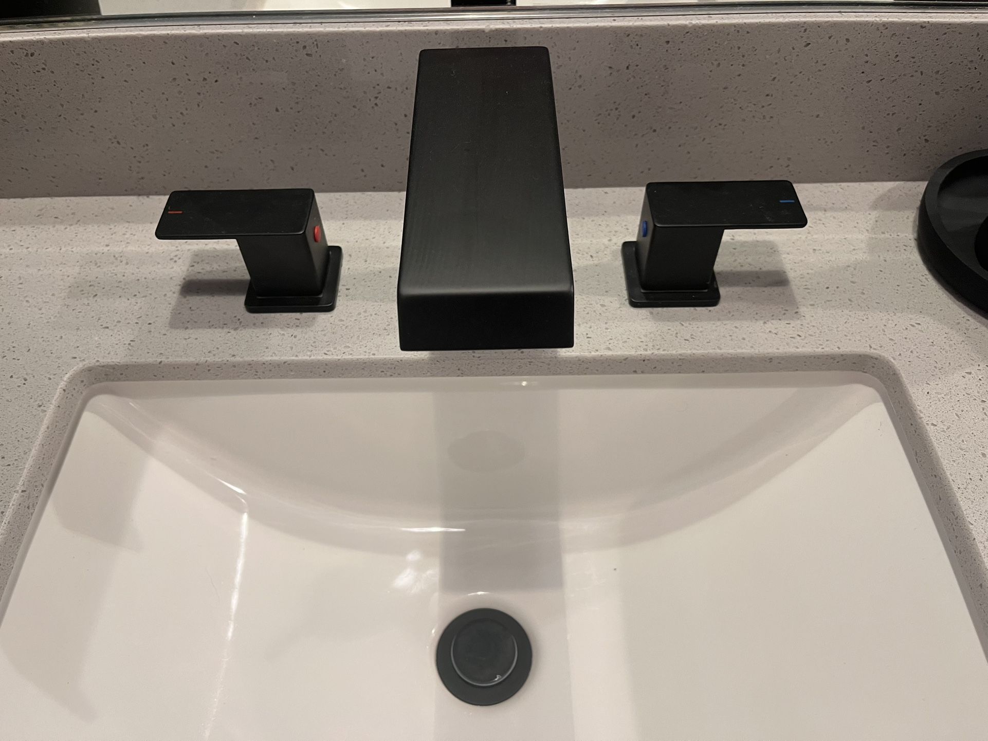 Matte Black Waterfall Bath Sink Faucet