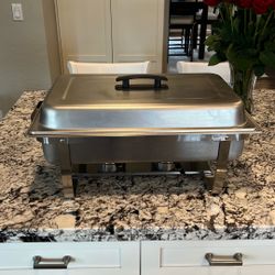 Two Chafing Dish Sets W/ Inserts And Sterno Fuel