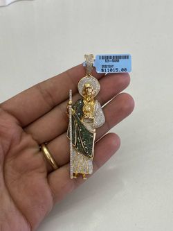 14k 2.85CTW San Judas Pendant