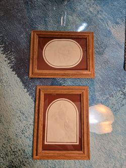 2 antique framed pieces Curtis Swann Embossed Unicorn