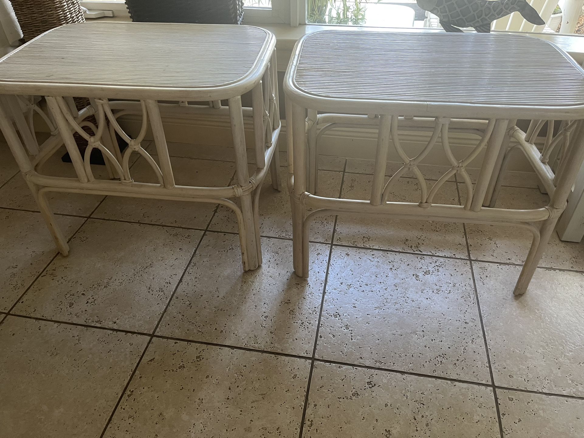 2- Bamboo End Tables / Side Tables FREE