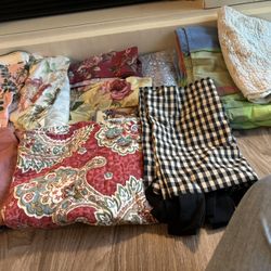 A Bag Of Home Fabrics   Tablecloths, Curtains, Bedding