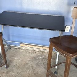 Desk And 2 High Chairs 