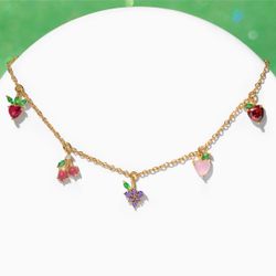 Solid Gold Girls Crew GC Fine Fruit Basket Choker