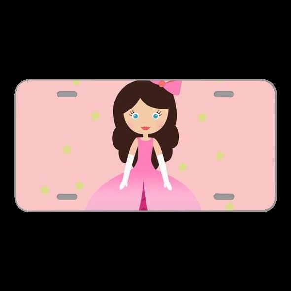 License Plate Novelty Car Front Doll Baby Girl Cartoon Cute