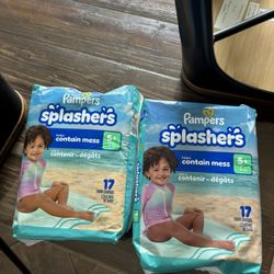 $10 New, Both Bags, Little Swimmers Diapers Size 5,+