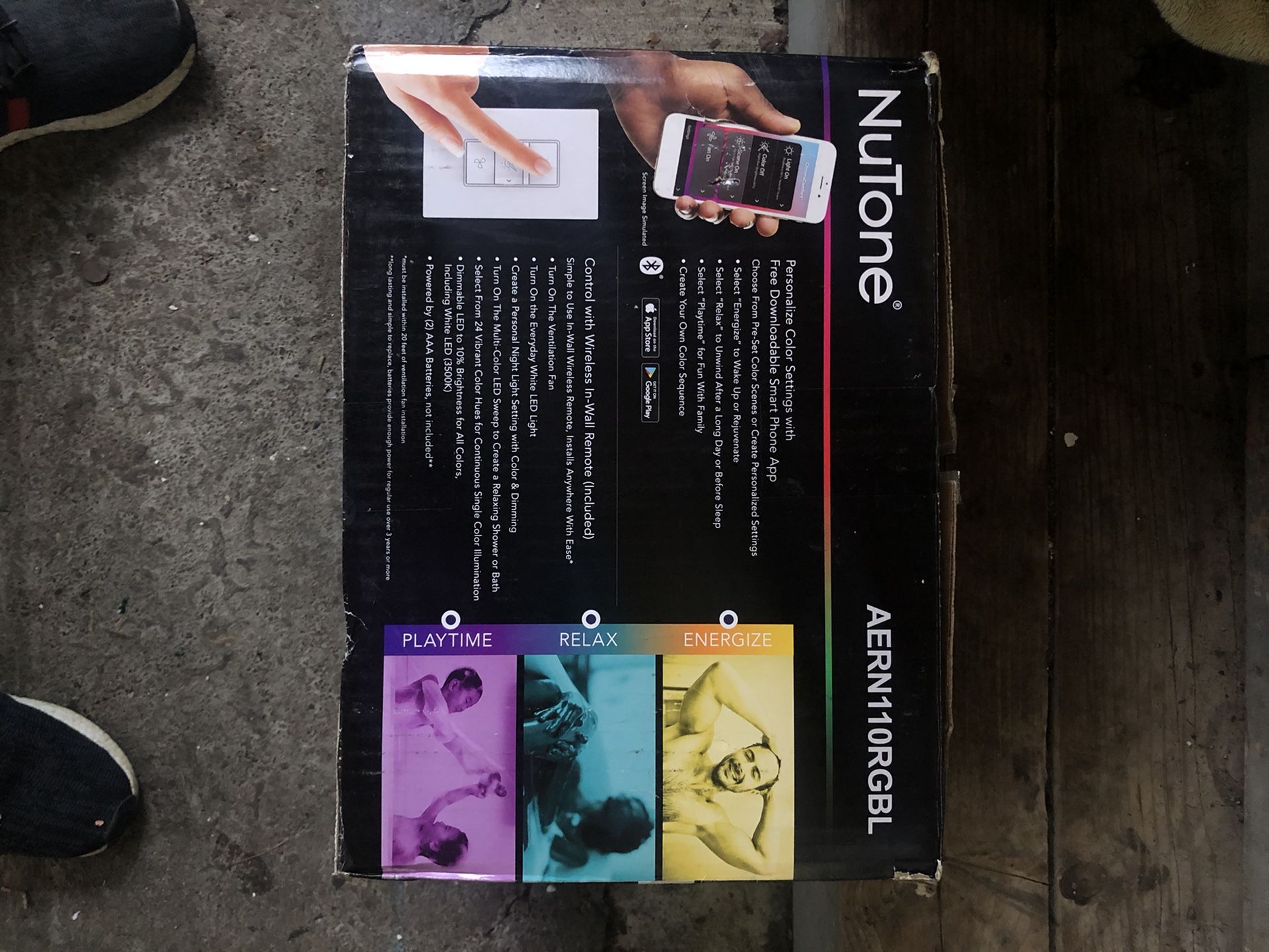 NUTONE BLUETOOTH SPEAKER CEILING BATHROOM EXHAUST FAN WITH LIGHT