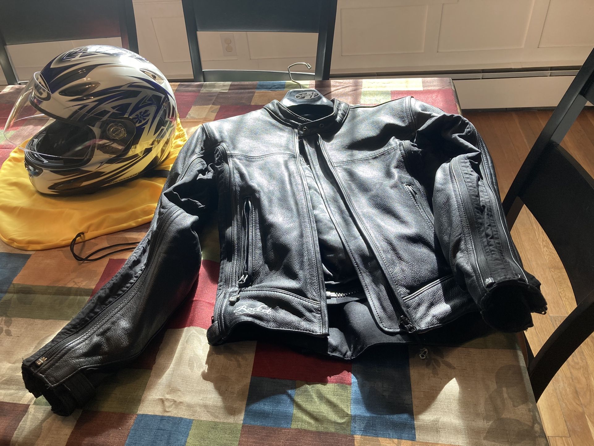 Womans Riding Leather Jacket With Protectors