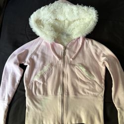 Fur Hoodie Zip-Up sweater 