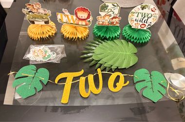 🎉 TWO WILD JUNGLE 2ND BIRTHDAY DECOR BUNDLE 🎉