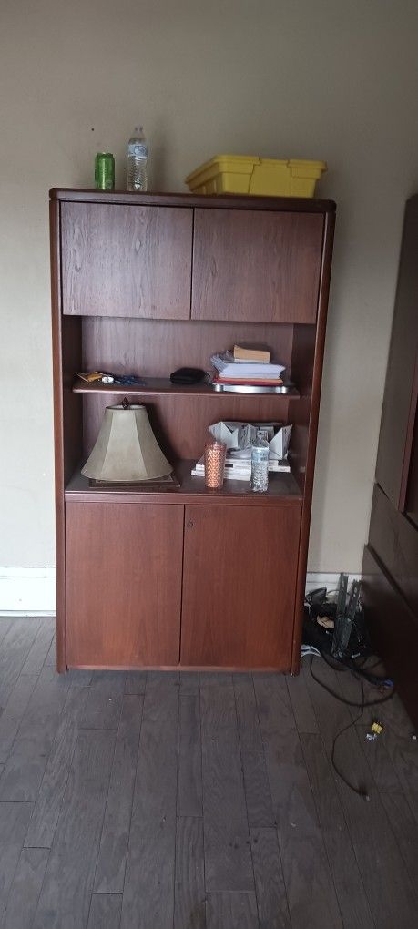 Wood Shelf And Cabinet