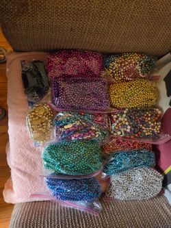 Mardi Gras party beads necklaces