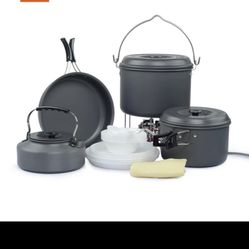 Bulin Outdoor 7 Person Camping Cooking Pot Pan Kettle Set Hiking Mess Kit Cookware BL200-C9