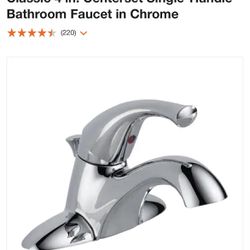  Classic 4 in. Centerset Single-Handle Bathroom Faucet in Chrome With 3/8 in. Compression x 1/2 in. FIP x 20 in. 