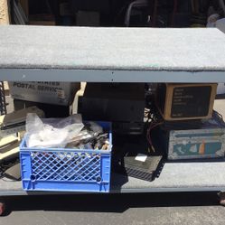 Rolling Working Table Boltless Shelving 