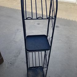 Awesome Metal Tall Storage Shelf Store Kitchen Wine Storage