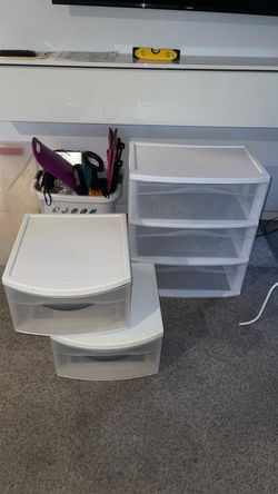 Ten sterilite drawers & containers large