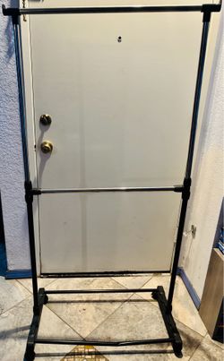 Double clothing rack.