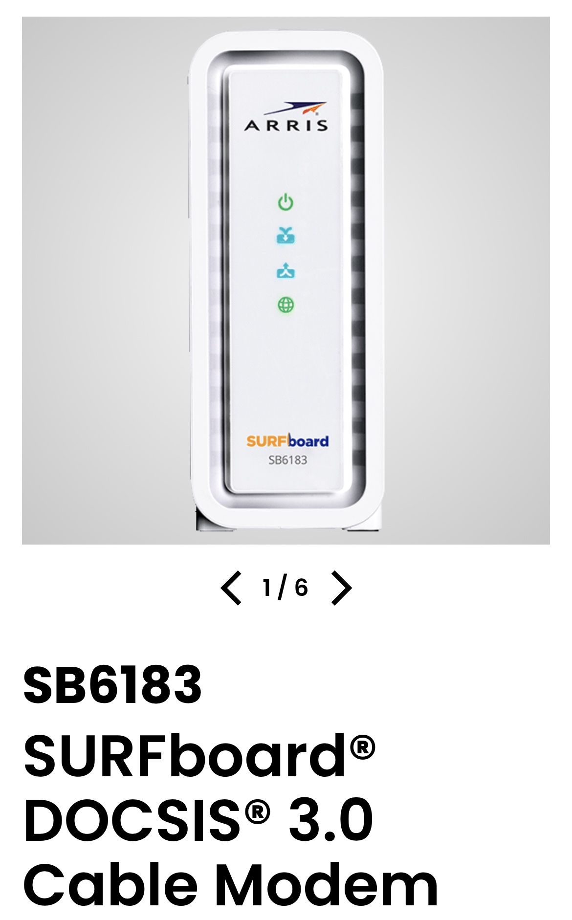 SB6183 SURFboard® DOCSIS® 3.0 Cable Modem