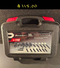 Powerbuilt Alternator Pulley Install/Removal 30pc. Set (Model 647882). Brand New!