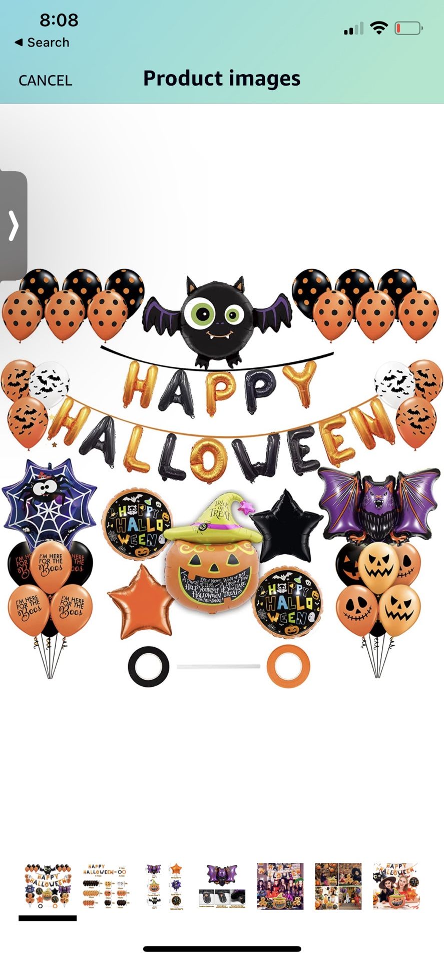 Halloween Balloons Decoration Kits, Include Halloween Banner Balloons Pumpkin Ghost Bat Spider Web Pentagram Latex Balloons, Kids Halloween Theme Hang