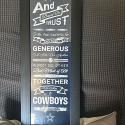 Cowboy fans.. Almost New! Wall Decor