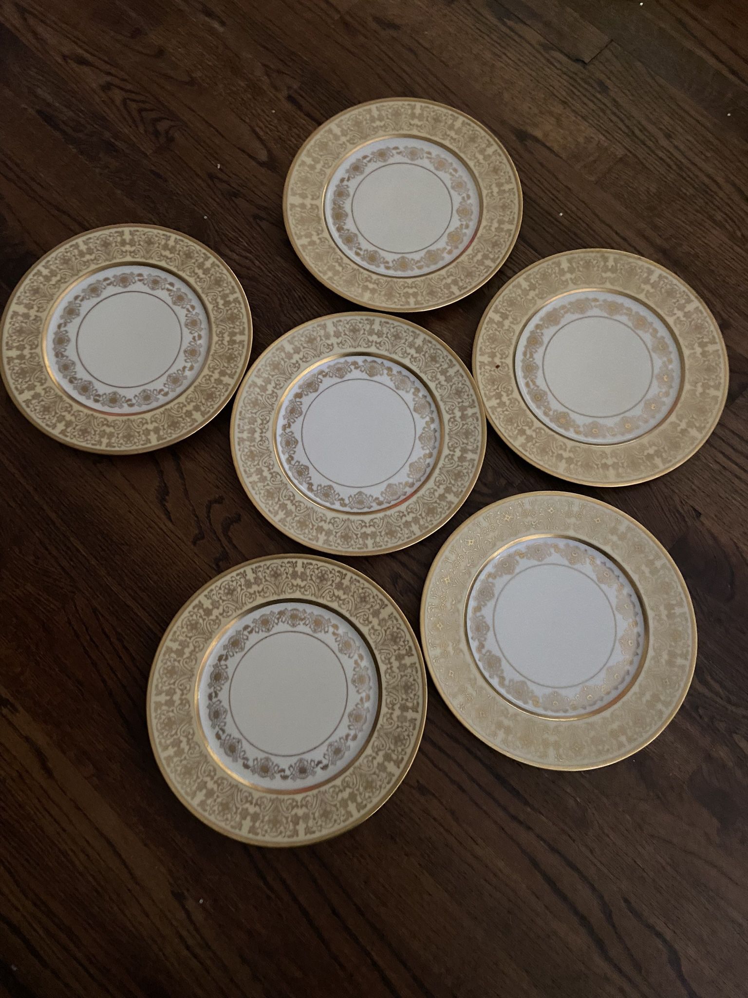 Heinrich And Co Encrusted Gold Plates 
