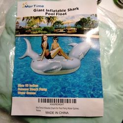 Giant Inflatable Shark Pool Float 