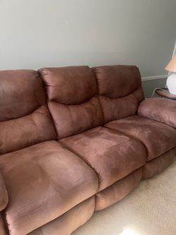 City furniture microfiber reclining sofa