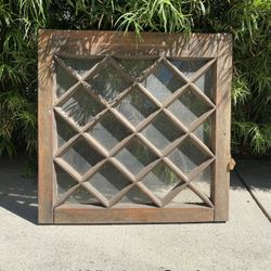 Reclaimed Wood Window, Diamond Panes