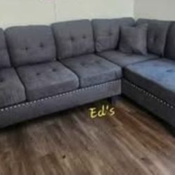 BRAND NEW 2PC SECTIONAL SOFA SET WITH ACCENT PILOWS INCLUDED $329