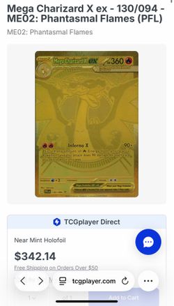 Pokemon Charizard Ex Gold Phantasmal Flames