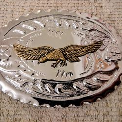 vintage western eagle belt buckle