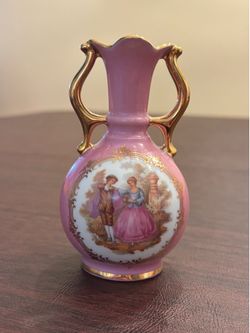 Limoges porcelain mini vase