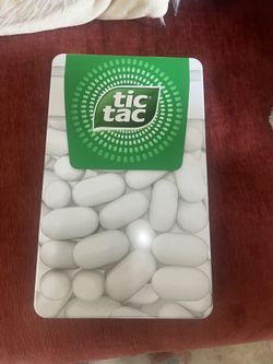 Large tic tac tin container 16 inches x 10 inches