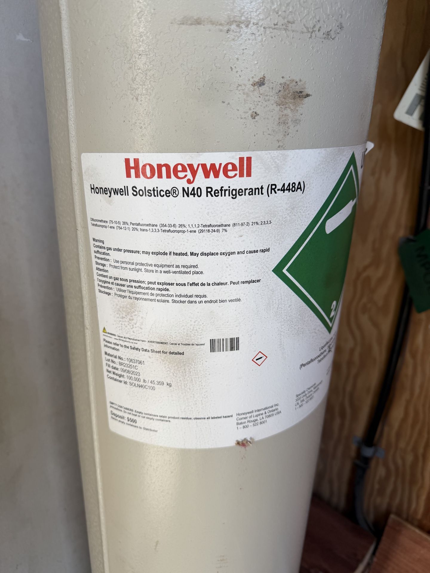 Honeywell Solstice N40 (R-448A).