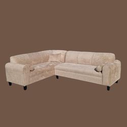 BRAND NEW 7X9FT SECTIONAL COUCHES SOFA, Caramel color fabric. CUSTOM MADE AVAILABLE