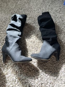 Suede Black Boots