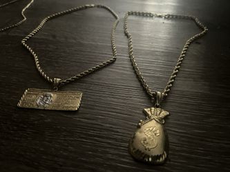5 - 10K Gold Chains /ropes & 3 Pendents