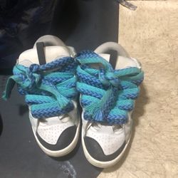 White And Blue Lanvins Size 43