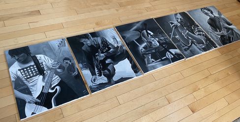 Original Radiohead Acrylic Paintings - Full band - ART